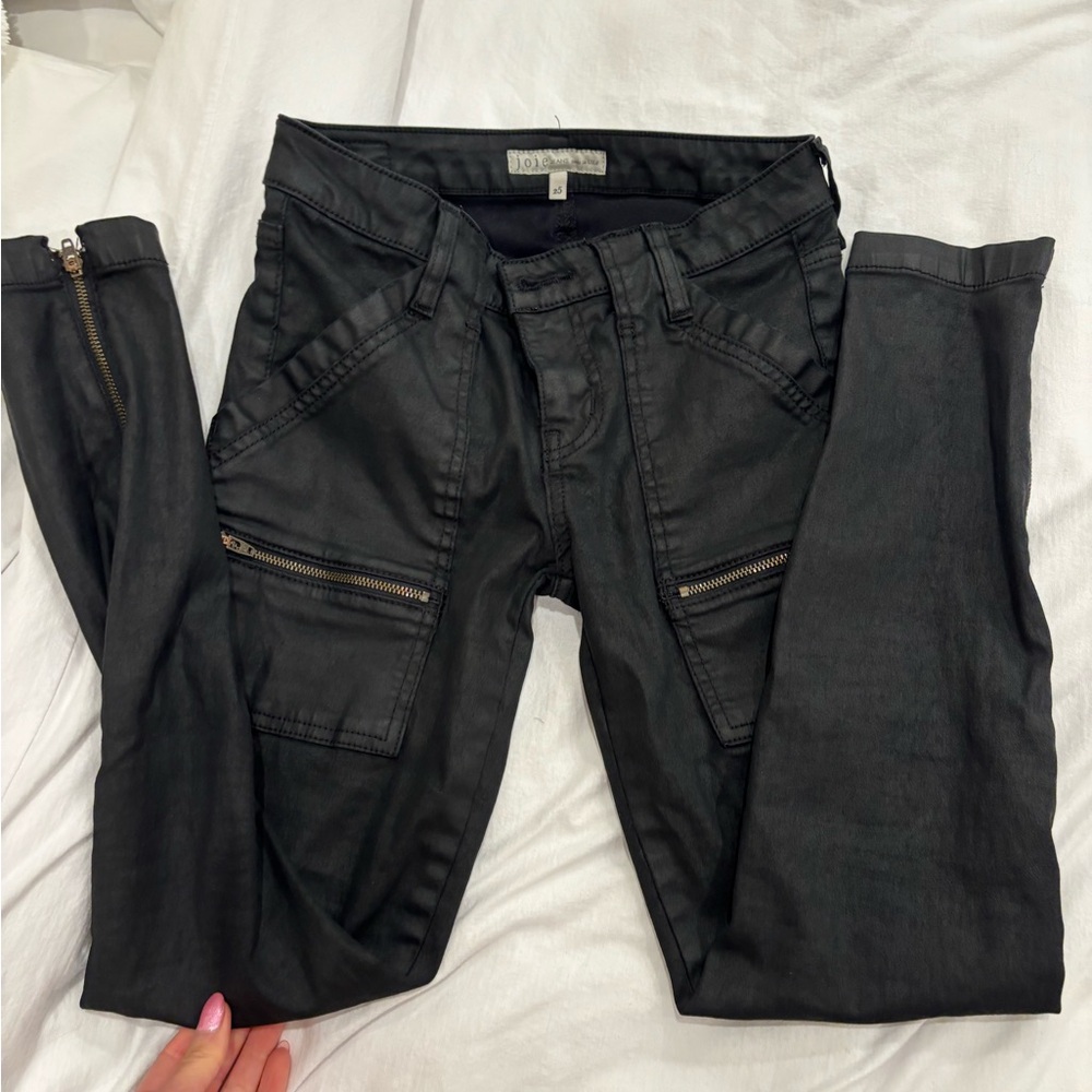 JOIE BLACK PANTS W ZIPPER DETAIL